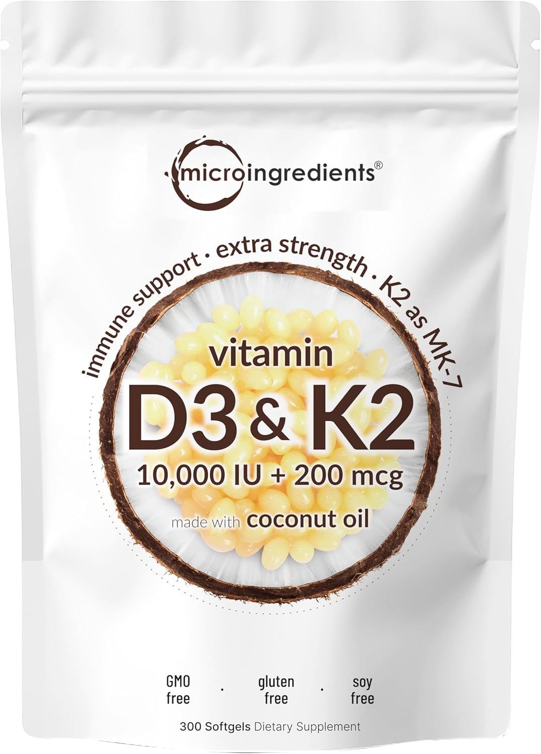 Velora D3 + K2 Coconut Oil Soft Gels